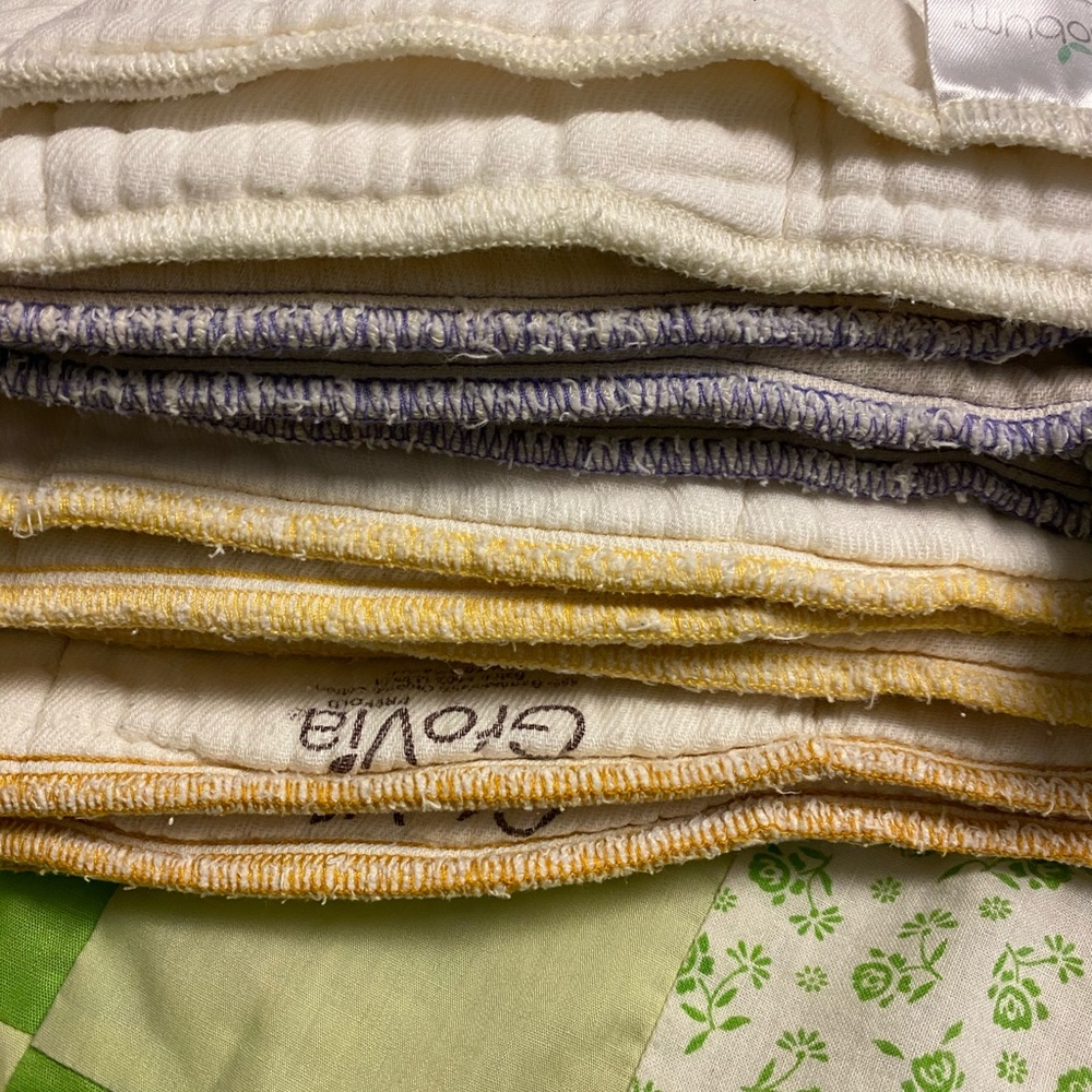 Assorted cloth diaper prefolds